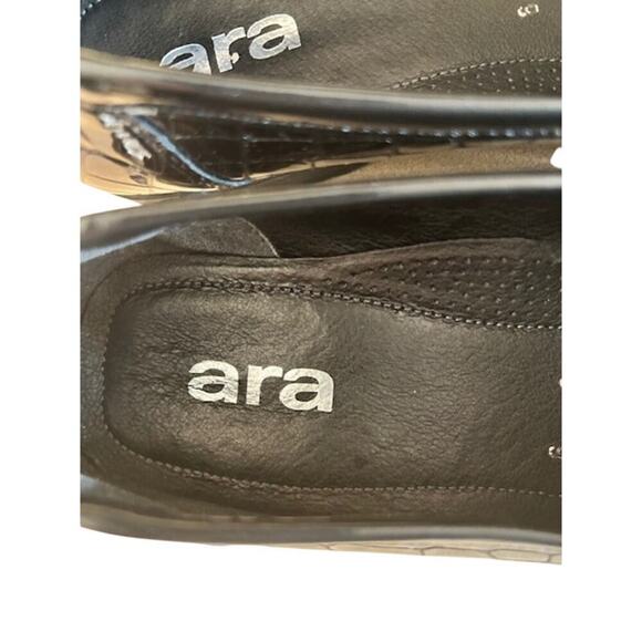 ara Portland Croc-Embossed Patent Loafers 8.5 M – Black, Slip-On - Picture 7 of 9